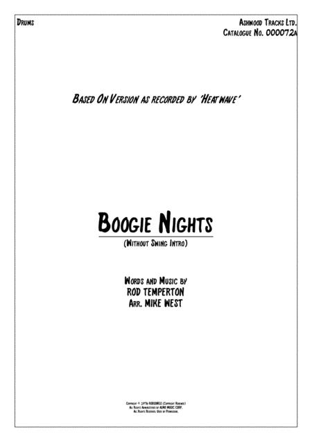 Boogie Nights Drums Sheet Music