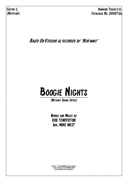 Boogie Nights Guitar 1 Notation Sheet Music