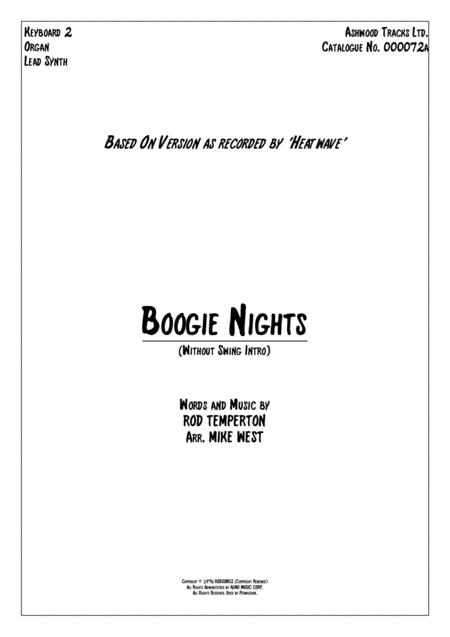 Boogie Nights Keyboards 2 Sheet Music