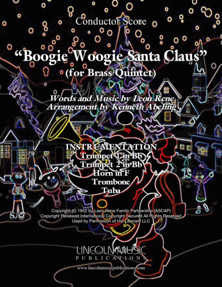 Boogie Woogie Santa Claus For Brass Quintet Sheet Music