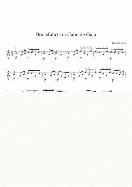 Bootsfahrt Am Cabo De Gata Sheet Music