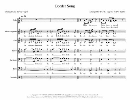 Border Song Satbb A Cappella Sheet Music