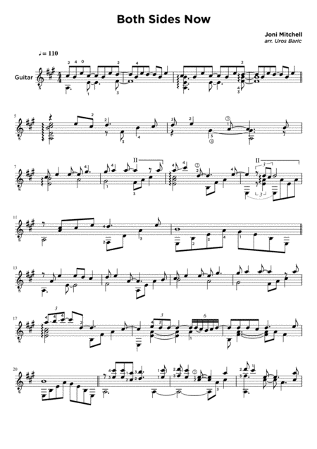 Free Sheet Music Both Sides Now