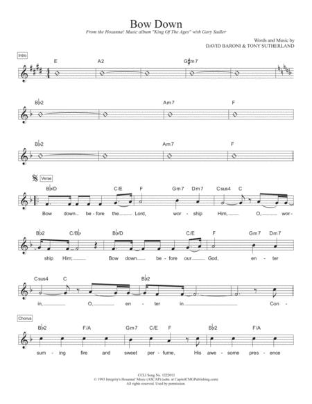 Bow Down Sheet Music