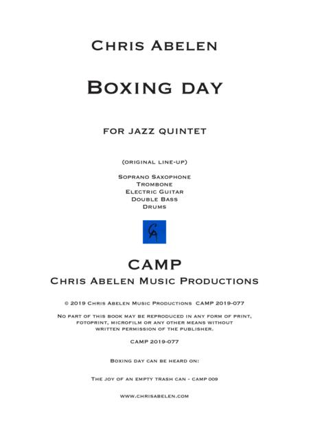 Free Sheet Music Boxing Day