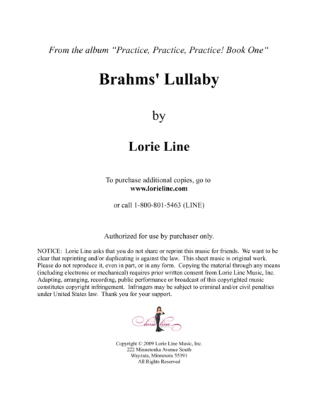 Brahms Lullaby Easy Sheet Music