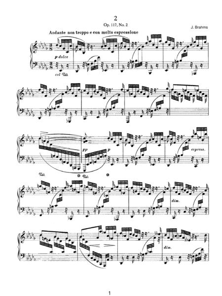 Brahms Op 117 No 2 In Bb Minor Sheet Music