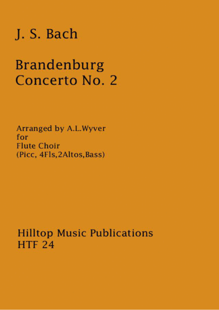 Free Sheet Music Brandenburg Concerto No 2 Arr Flute Choir