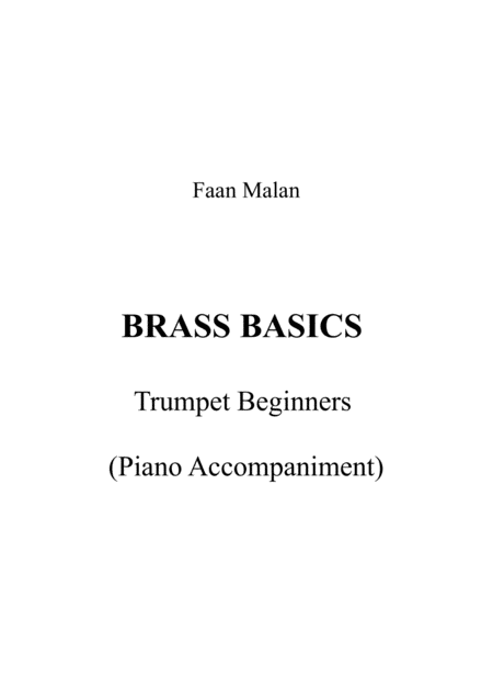 Brass Basics Trumpet Beginners Piano Accompaniment Sheet Music