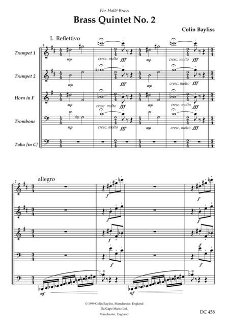 Brass Quintet No 2 Sheet Music