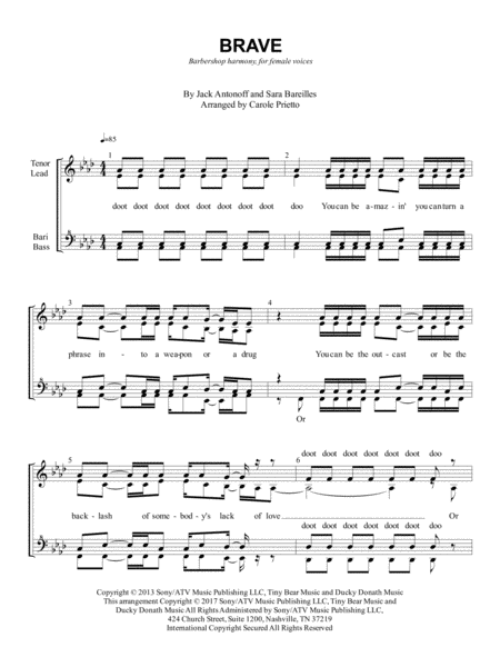 Free Sheet Music Brave Quartet Pricing