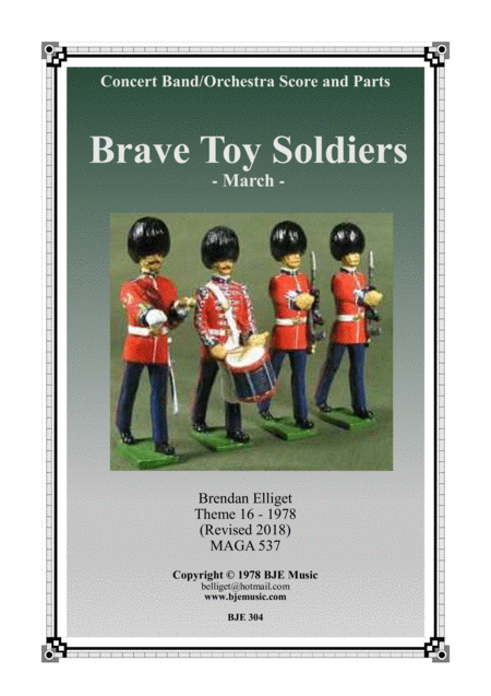 Brave Toy Soldiers March Concert Band Orchestra Score And Parts Pdf Sheet Music