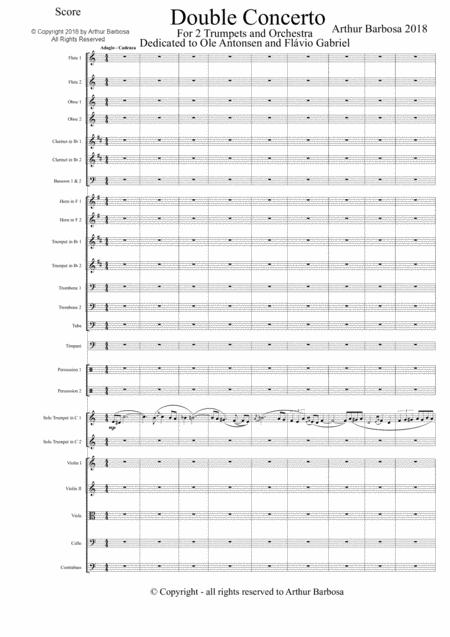Free Sheet Music Brazilian Double Trumpet Concerto