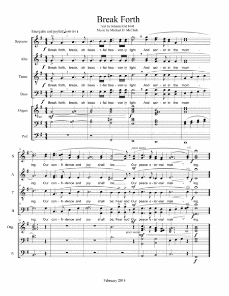 Break Forth May The Road Sheet Music