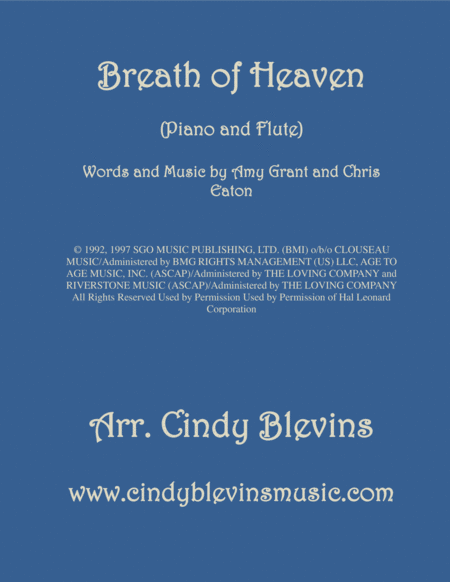 Breath Of Heaven Marys Song Arranged For Piano And Flute Sheet Music