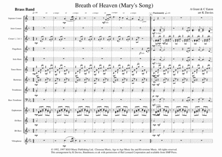 Free Sheet Music Breath Of Heaven Marys Song As A Flugel Solo