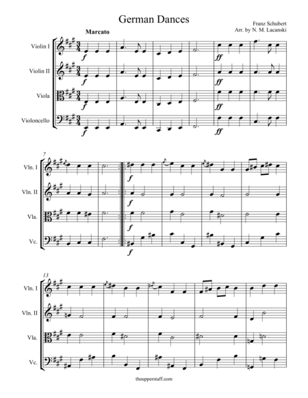 Free Sheet Music Bridal Chorus From Lohengrin By Wagner String Quartet