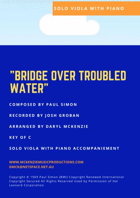 Free Sheet Music Bridge Over Troubled Water Josh Groban Solo Viola With Piano Accompaniment