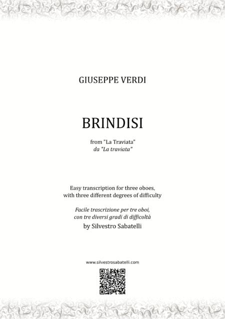 Brindisi La Traviata Sheet Music