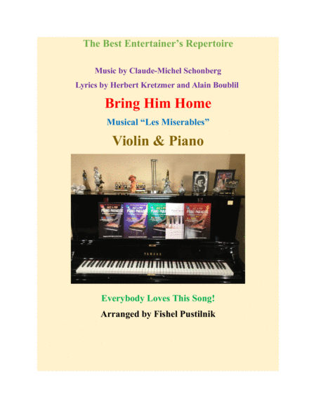 Free Sheet Music Bring Him Home For Violin And Piano