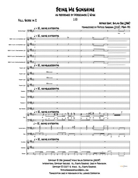 Bring Me Sunshine Original Morecambe Wise Full Score Set Of Parts Sheet Music