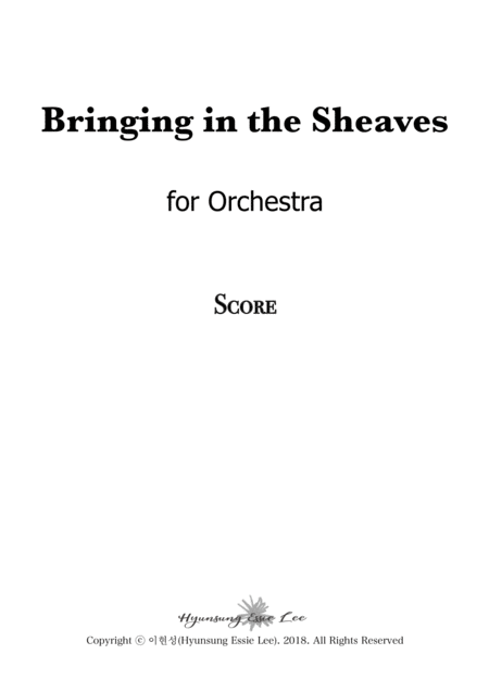 Free Sheet Music Bringing In The Sheaves For Chamber Orchestra