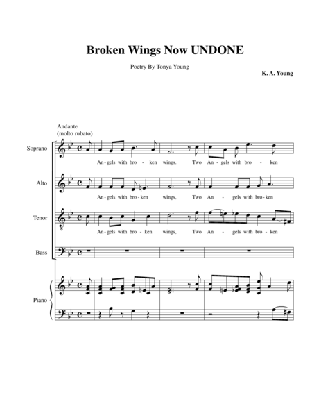 Free Sheet Music Broken Wings