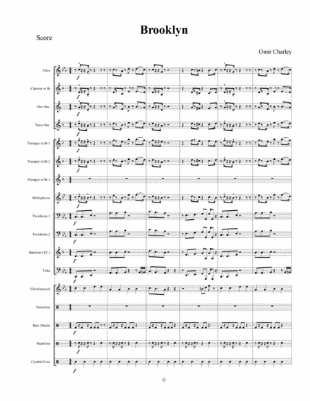 Brooklyn Marching Band Arrangement Sheet Music