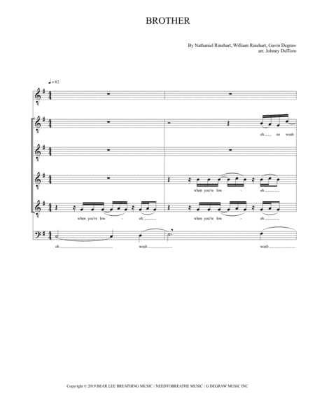 Brother Feat Gavin Degraw Sheet Music