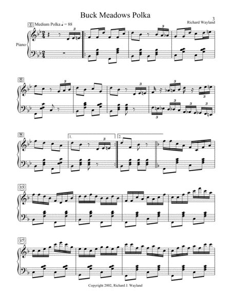 Free Sheet Music Buck Meadows Polka