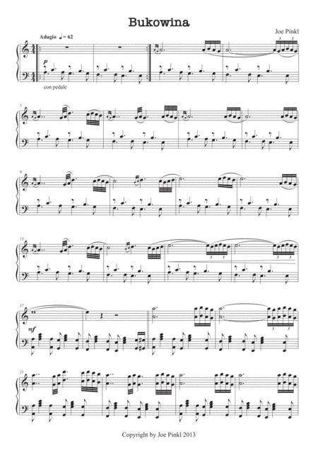 Free Sheet Music Bukowina