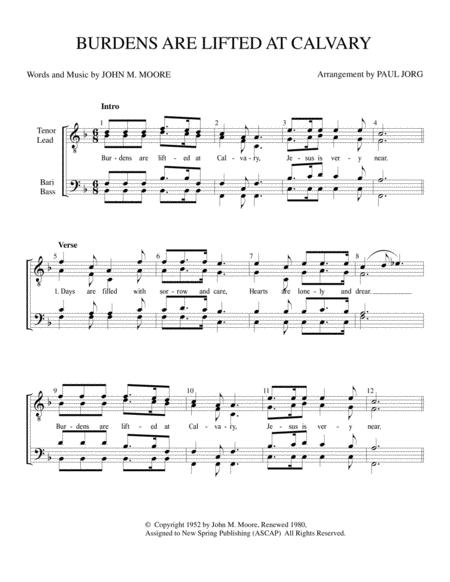 Burdens Are Lifted At Calvary Sheet Music