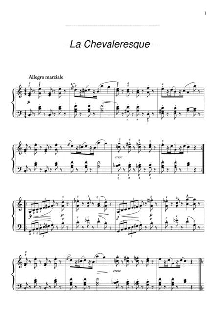 Burgmller La Chevaleresque Original Version Sheet Music