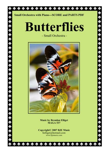 Butterflies Small Orchestra Score And Parts Pdf Sheet Music