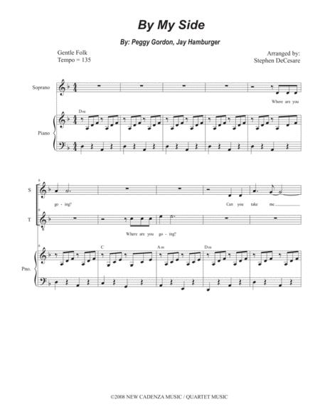 Free Sheet Music By My Side From Godspell Duet For Soprano And Tenor Solo