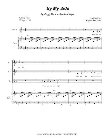 Free Sheet Music By My Side From Godspell For Ttb