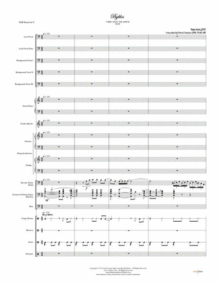 Byblos Chicago Complete Score Sheet Music