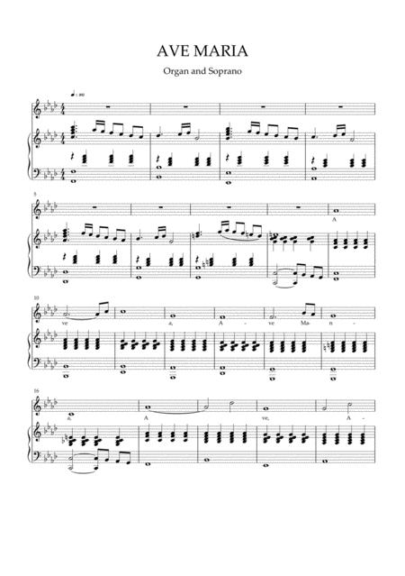 Caccini Ave Maria For Soprano And Piano Organ Fm Sheet Music