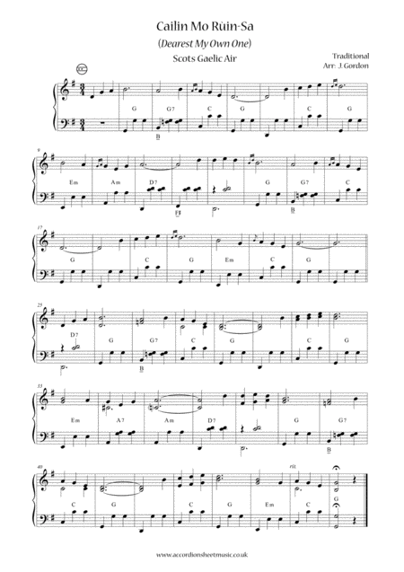 Cailin Mo Rin Sa Dearest My Own One Sheet Music