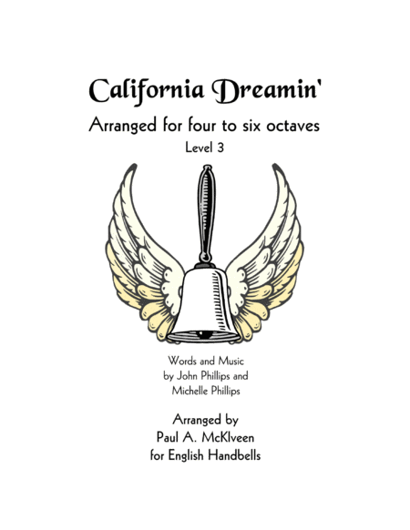 Free Sheet Music California Dreamin For Handbells