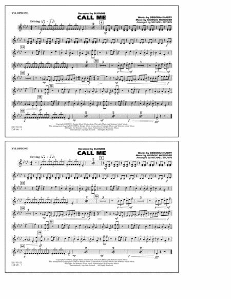 Call Me Arr Michael Brown Xylophone Sheet Music