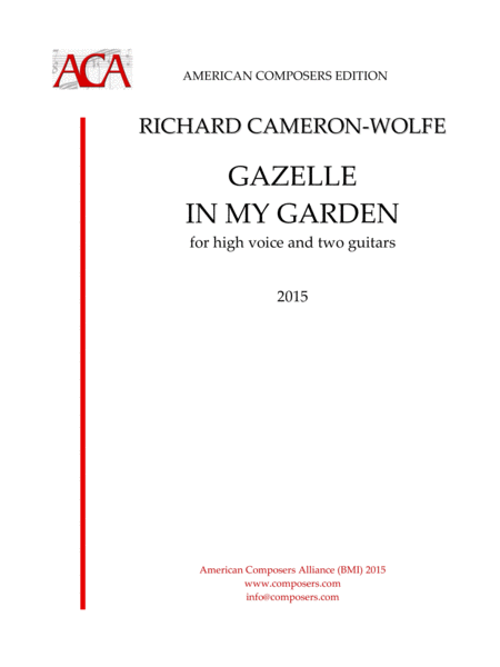 Free Sheet Music Cameron Wolfe Gazelle In My Garden