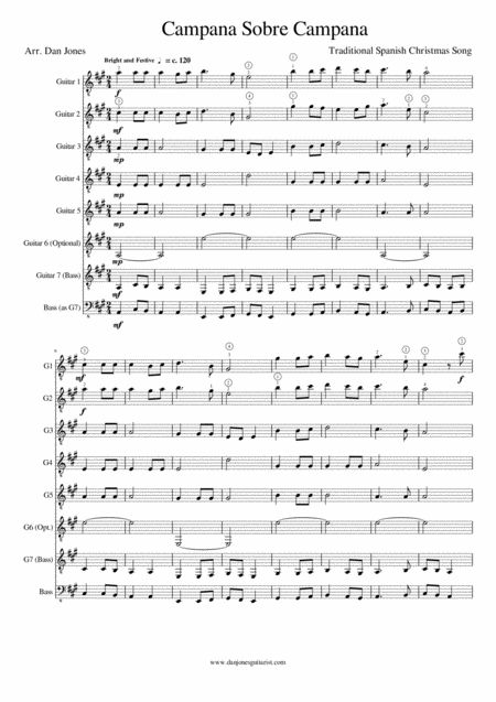 Free Sheet Music Campana Sobre Campana