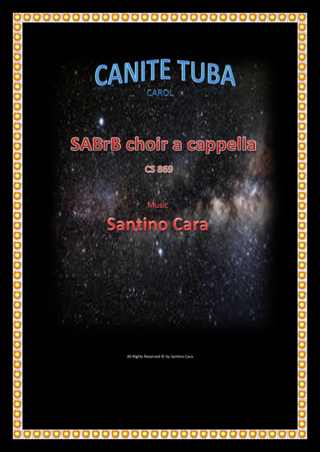 Free Sheet Music Canite Tuba Carol For Sabrb A Cappella