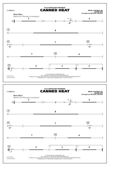 Canned Heat From Napoleon Dynamite Arr Michael Brown Cymbals Sheet Music