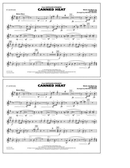 Canned Heat From Napoleon Dynamite Arr Michael Brown Eb Alto Sax Sheet Music