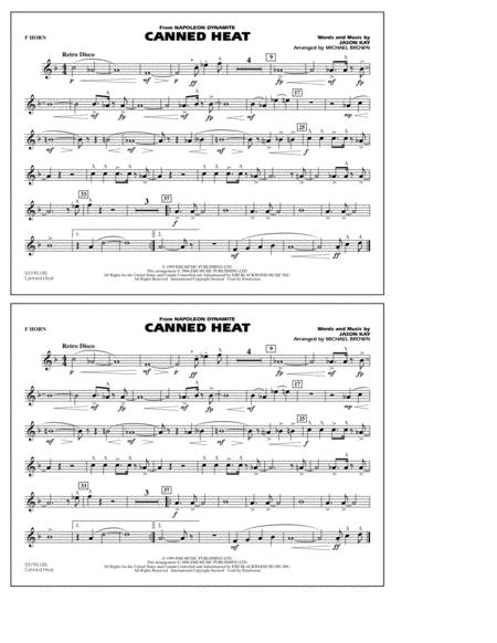 Canned Heat From Napoleon Dynamite Arr Michael Brown F Horn Sheet Music