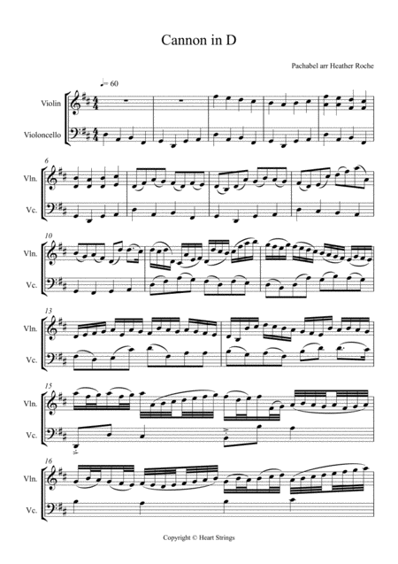 Free Sheet Music Cannon In D