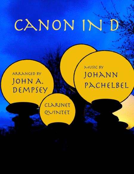 Free Sheet Music Canon In D Clarinet Quintet