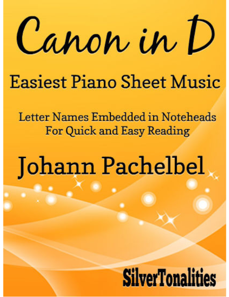 Free Sheet Music Canon In D Easiest Piano Sheet Music
